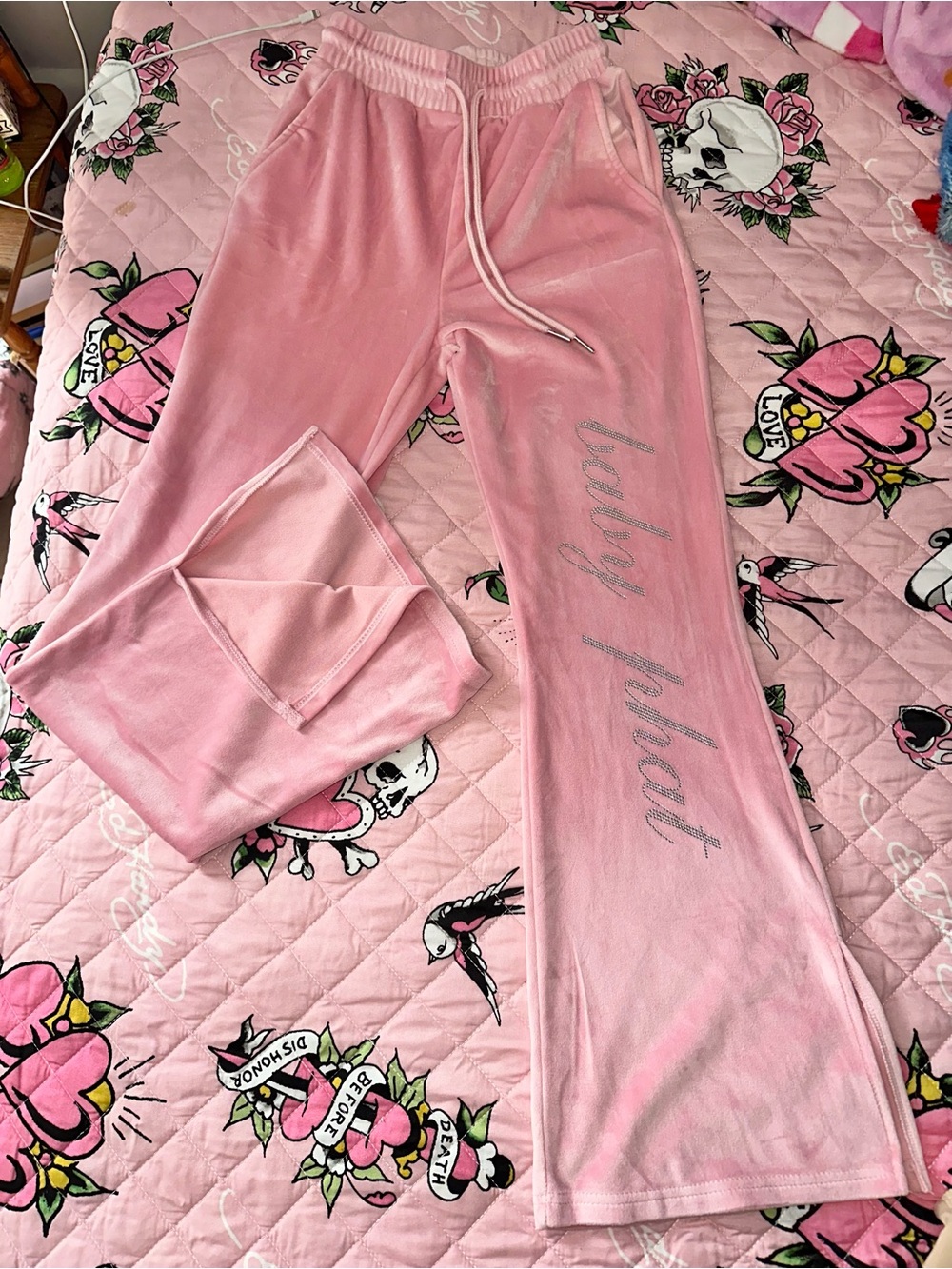 Y2k BABY PHAT Rhinestone Sweatpants